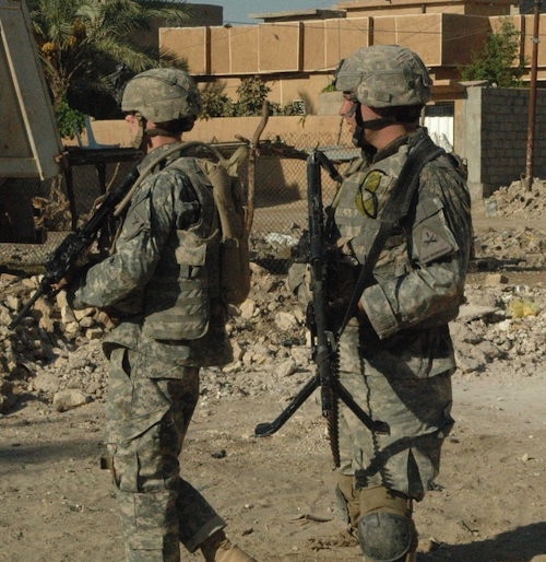 Members of Operational Detachment Thunder, First Armored Division, First Brigade Combat Team, 1/37 Armored Battalion